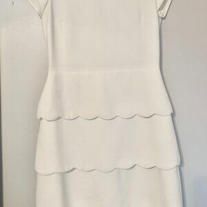 Club Monaco White Ruffle Dress Size 2
